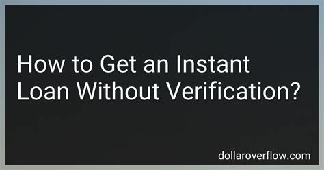 Instant Loan Without Verification
